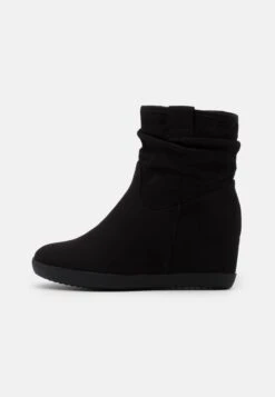 Anna Field Winter Boot - Bottines Compensées - Black -Anna Field Soldes 28d85db4858f403b953f322a51b299bc