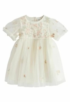 Next Embroidered Standard - Robe De Jour - Cream