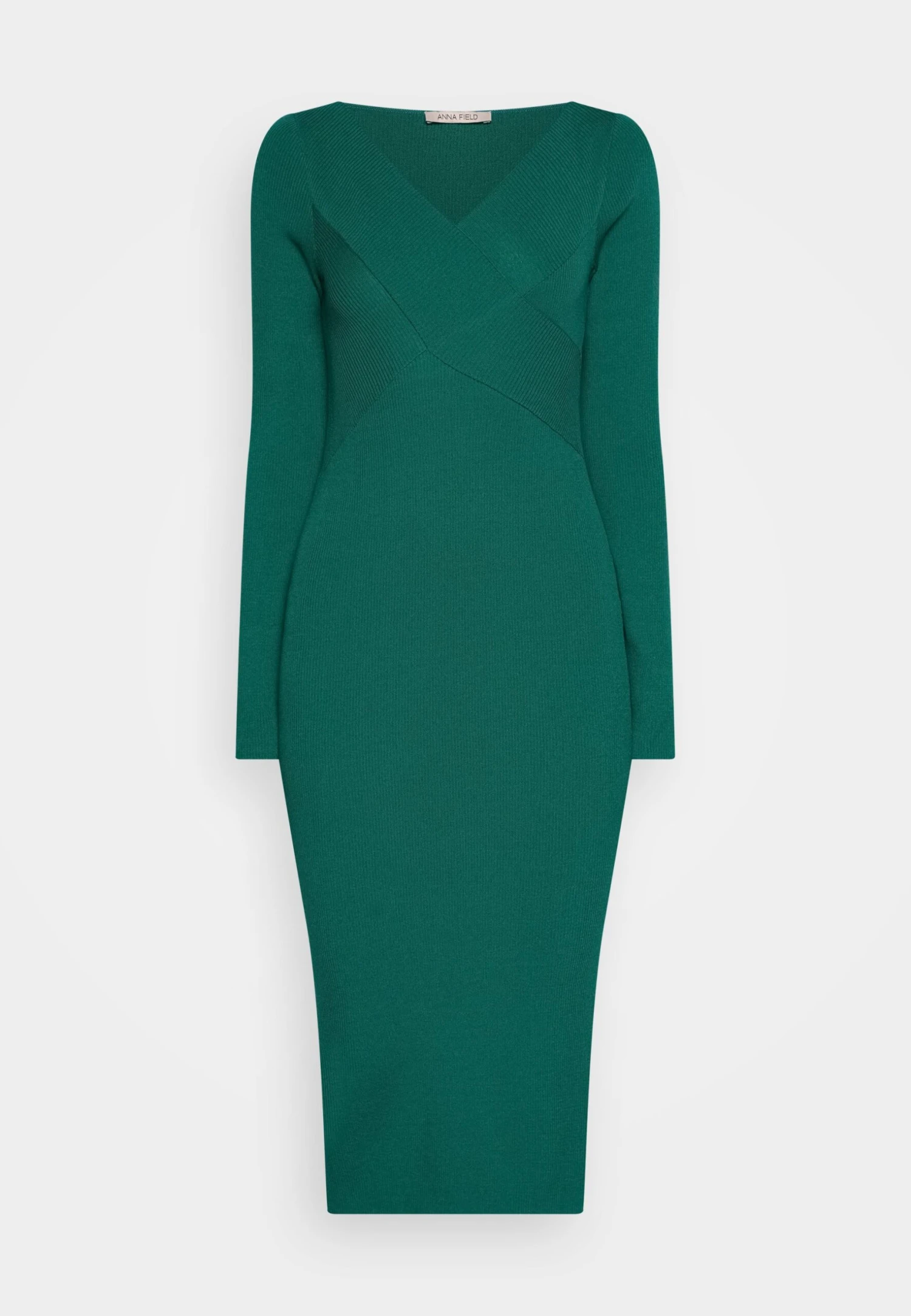 Anna Field V Ausschnitt Bodycon Midi Strickkleid - Robe Fourreau - Green 7 Anna Field V Ausschnitt Bodycon Midi Strickkleid - Robe Fourreau - Green - Image 5