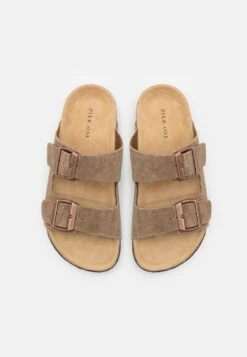 Pier One Leather Unisex - Chaussons - Stone -Anna Field Soldes 8a668f54d8c54cffbe49465b492ae069