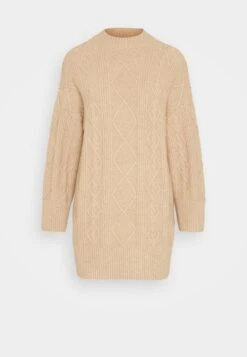 Even&Odd Perkin Ausschnitt Mini Strickkleid - Robe Pull - Tan -Anna Field Soldes 9608bdd0d6744137b9e43bb7b918d0ee